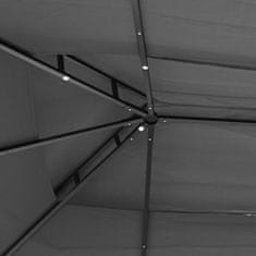 Vidaxl antracitszürke acél pavilon tetővel 400 x 300 x 270 m 360142