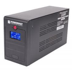 Powermat Vésztáp 1200W UPS szünetmentes tápegység LCD 2000VA 4 aljzat