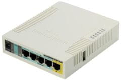 Mikrotik RouterBOARD RB951Ui-2HnD 128 MB RAM/ 600 MHz/ 5x LAN/ 1x USB/ MIMO (2x2)/ 2.4Ghz 802b/g/n/, 1x PoE, inkl. L4