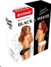 Evona 2 PACK - Női alsó K 5780 BLACK & WHITE (Méret XL)