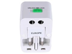 Verkgroup Elektromos utazási adapter csatlakozó EU minden egy egész világon