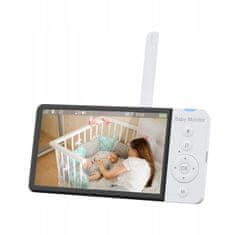Dexxer FULL HD babaőrző babafigyelő forgó videokamerával és 5"-os LCD 5Ah-val