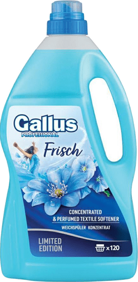 Gallus Frisch Professional illatosított lágyítószer, 120 mosási adag, 4,08 l