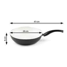 Rosmarino Eco Cook 4 darabos edénykészlet - wok 28, serpenyő 28 cm, palacsintasütő 25 cm, serpenyő 2 fogantyúval 28 cm