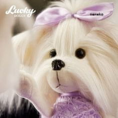 Orange Toys Lucky Mimi, bújós kutya lila ruhában - 38 cm