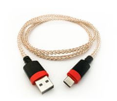 MXM USB / C típusú USB csatlakozó kábel háttérvilágítással, 1 méter hosszú