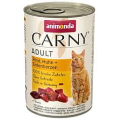Animonda Carny macskakonzerv - marha, csirke, kacsa szív 400 g
