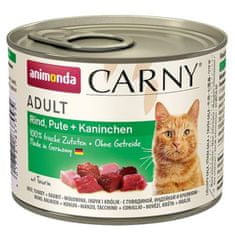 Animonda Carny macskakonzerv - marhahús, pulyka + nyúl 200 g