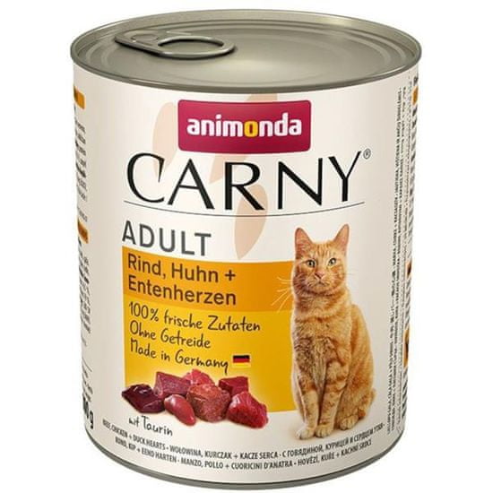 Animonda Carny macskakonzerv - marha, csirke, kacsa szív 800 g