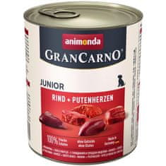 Animonda GranCarno kutya Junior konz. - marhahús + pulykaszív 800 g