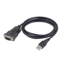 CABLEXPERT Kábeladapter USB-soros 1,5m 9 tűs (com), fekete