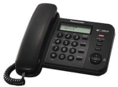 PANASONIC KX-TS560FXB - egyvonalas telefon, fekete színben