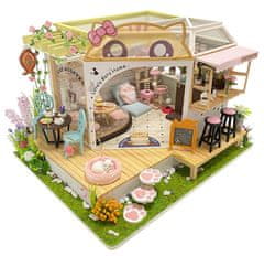 Dvěděti 2Kids Toys Miniatűr ház Macska kávézó kerttel