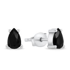 Brilio Silver Bájos ezüst fülbevaló fekete cirkónium kövekkel EA860WBC