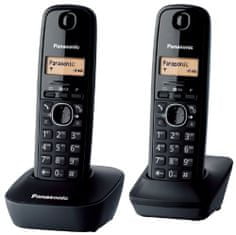 PANASONIC KX-TG1612FXH, vezeték nélküli telefon, 2 kézibeszélővel