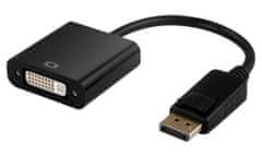 XtendLan DisplayPort (M) - DVI (F) adapter, 15cm, fekete