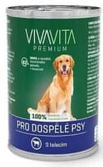 vivavita Borjúhús konzerv kutyáknak, 12 x 415 g