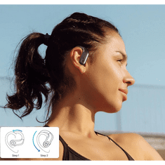 SoundPeats Bluetooth sztereó fülhallgató, v5.0, TWS, sportoláshoz, töltőtok, érintés vezérlés, vízálló, S5, fekete (IP033184)