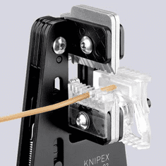 Knipex Precíziós huzalcsupaszító fogó alakkésekkel, 0,03 - 2,08 mm2, AWG 32 - 14, 12 12 02 (12 12 02)