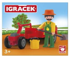 Igráček kertész traktorral és tartozékokkal