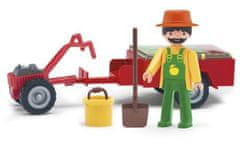 Igráček kertész traktorral és tartozékokkal