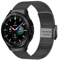 4wrist Milánói szíj, klasszikus csattal Samsung Galaxy Watch 6/5/4 - Black