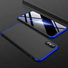 GKK 360 Full Protection 3in1 iPhone XS Max hátlap fekete kék (GK0279) (GK0279)