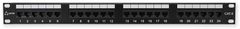 LAN-TEC PP-152 24P / C6 - fekete - 19&quot; patch panel 1U, 24 port C6