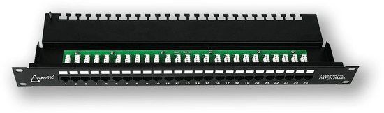LAN-TEC PP-192 25P / C3 - 19&quot; patch panel 1U, 25 port C3, telefon