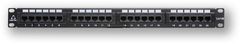 LAN-TEC PP-112 24P / C5E - fekete - 19&quot; patch panel 1U, 24 C5E port