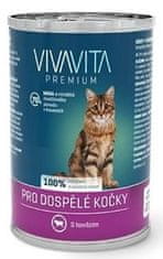 vivavita Marhahús konzerv macskáknak, 12 x 415 g