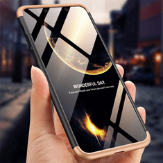 GKK 360 Full Protection 3in1 iPhone XS Max hátlap fekete arany (GK0261) (GK0261)