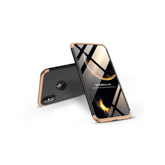 GKK 360 Full Protection 3in1 iPhone XS Max hátlap fekete arany (GK0261) (GK0261)