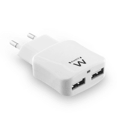 Ewent EW1302 Smart USB 2-Portos hálózati töltő 2.4A fehér (EW1302)