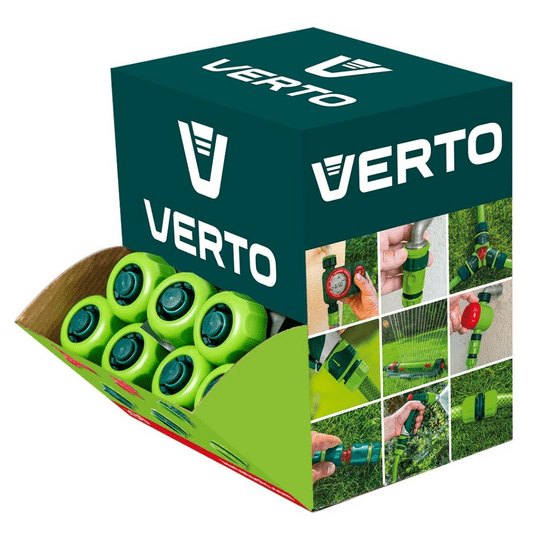 Verto 15G733-30 30db tömlő gyorscsatlakozó vizstoppos kétkomponensű 3/4", kínálódobozban (Verto15G733-30)