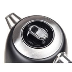 ACTIVER Rozsdamentes acél vízforraló termosztáttal RUBIS 1,7 l, 1850-2200W, 360°-ban forgatható, fekete színű