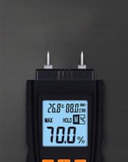 Dexxer Digitális LCD nedvességmérő fából és egyéb anyagokból megvilágított nedvességmérő