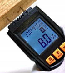 Dexxer Digitális LCD nedvességmérő fából és egyéb anyagokból megvilágított nedvességmérő