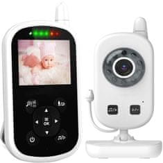 Dexxer Bébiszitter éjszakai videokamerával és 2,4 hüvelykes LCD 300 méteres babafigyelővel