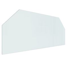 Vidaxl hatszög alakú kandalló-üveglap 120 x 50 cm 324137