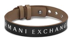 Armani Exchange Stílusos férfi bőr karkötő AXG0108040