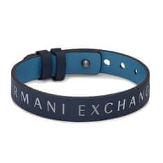 Armani Exchange Stílusos férfi bőr karkötő AXG0106040