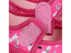 sarcia.eu LEMIGO rózsaszín papucs, lány papucs láma tépőzáras 30 EU / 11.5 UK