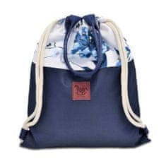 Inny Kék virágok vízálló táska - hátizsák - T-WP-1-O-BF