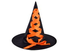 RAMIZ Boszorkány jelmez kalappal és seprűvel narancssárga színben 3-6 éves korig