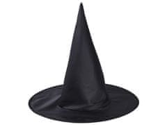 RAMIZ Boszorkány jelmez kalappal és seprűvel fekete-ezüst színben 3-6 éves korig