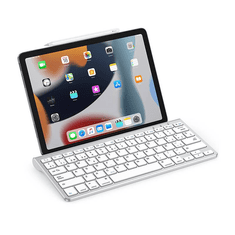 OMOTON KB088 vezetéknélküli iPad billentyűzet tablet tartóval ezüst (KB088 Silver)