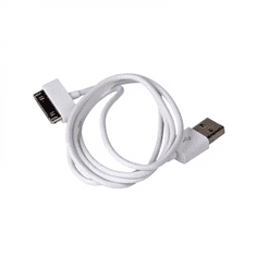 Akyga USB-A - Apple 30-pin kábel 1m fehér (AK-USB-08) (AK-USB-08)