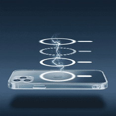 Apple iPhone 13 Pro szilikon hátlap - Clear Mag Cover - átlátszó
