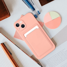 Haffner Xiaomi Redmi 12C szilikon hátlap kártyatartóval - Card Case - pink (PT-6790)